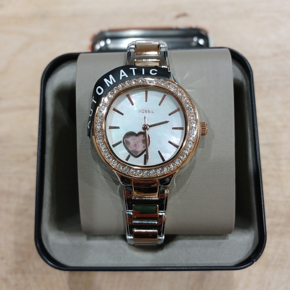 Fossil automatic Stainless steel heart ❤ Women's watch - Picture 1 of 7